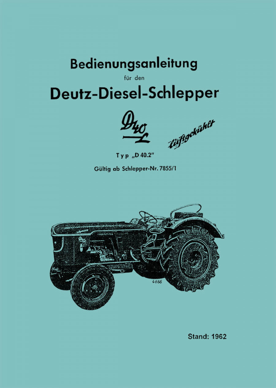 Deutz D40L Betriebsanleitung