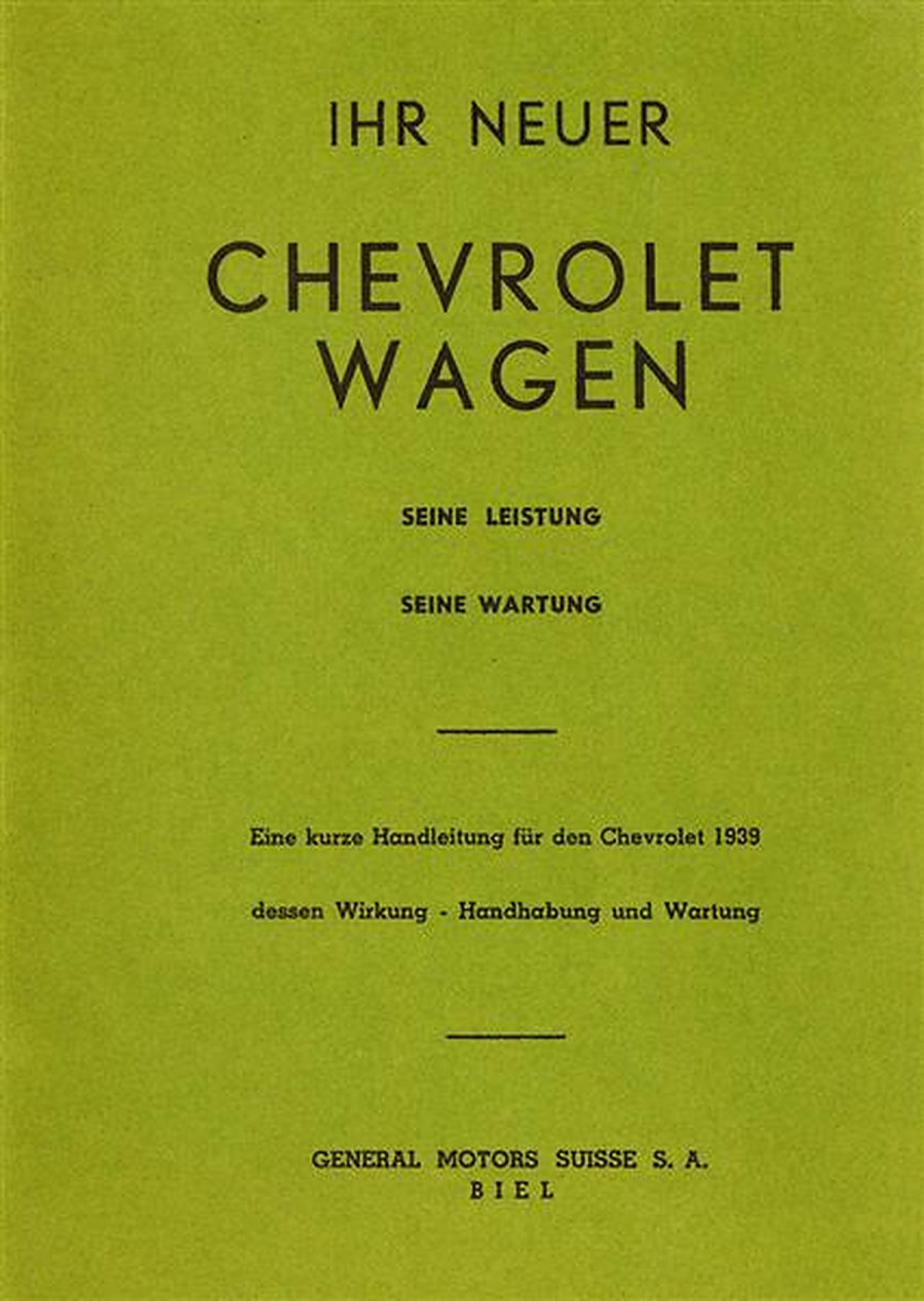 Chevrolet Imperial De Luxe Knee Action Master Knee Action Betriebsanleitung