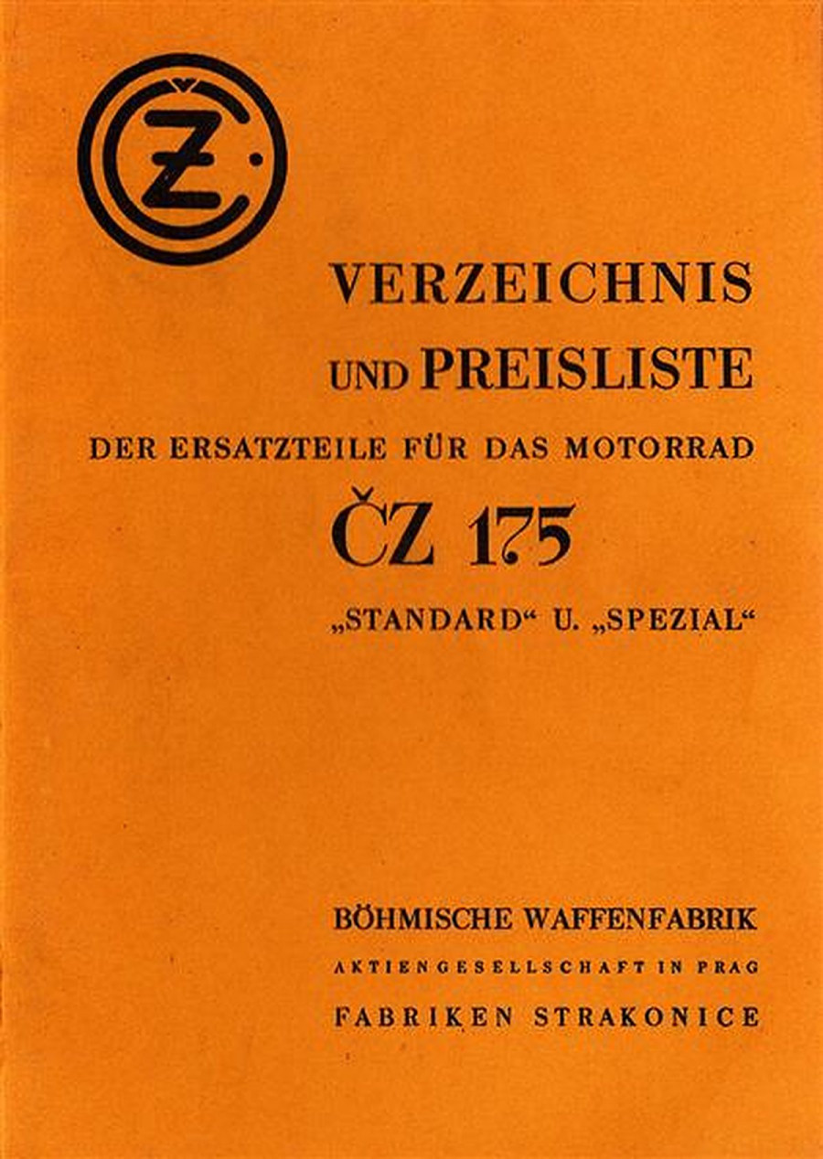 CZ 175 Standard und Spezial Ersatzteilkatalog