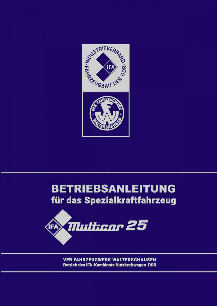 Multicar 25 Betriebsanleitung