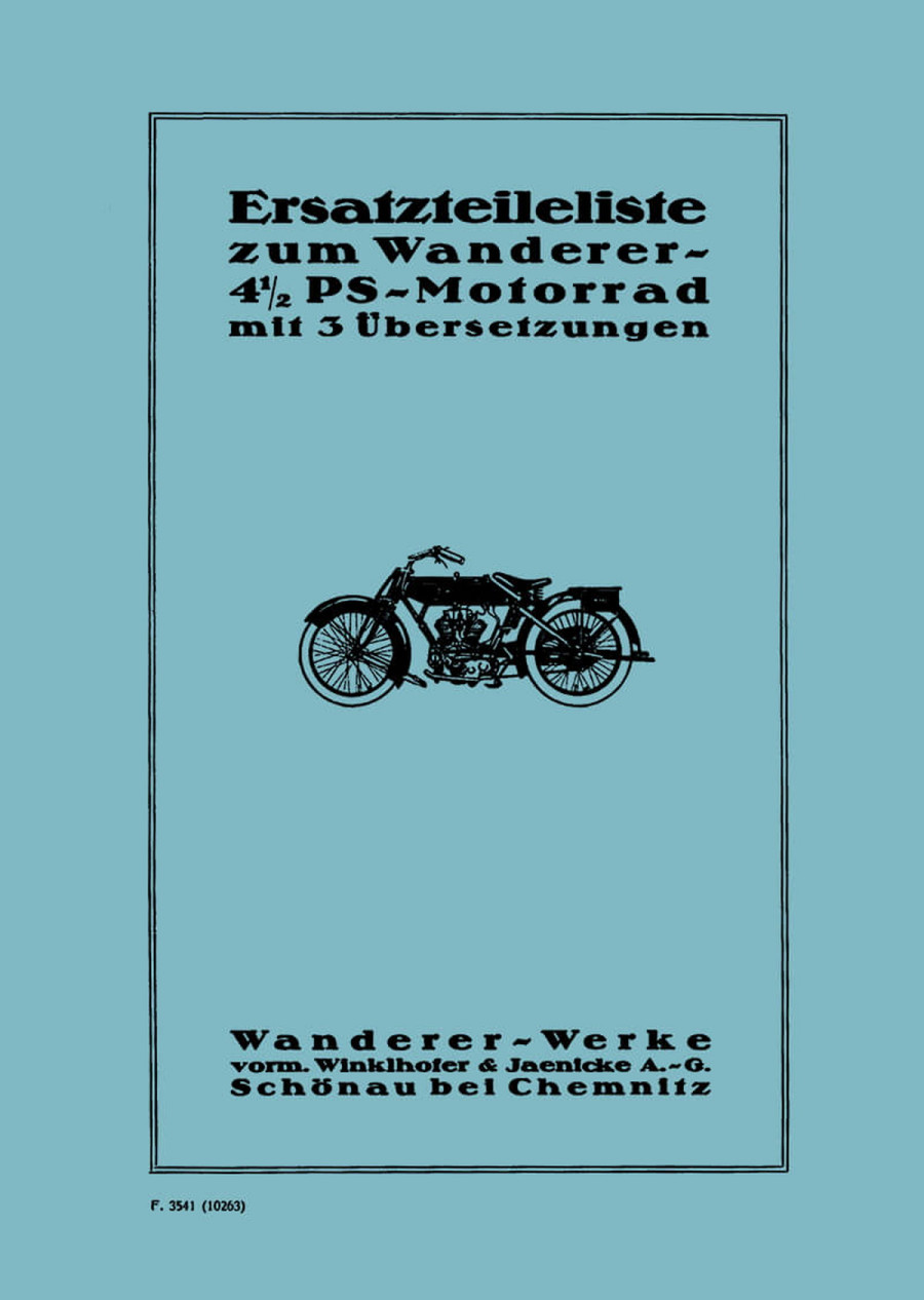 Wanderer 4,5 PS Motorrad Ersatzteilkatalog