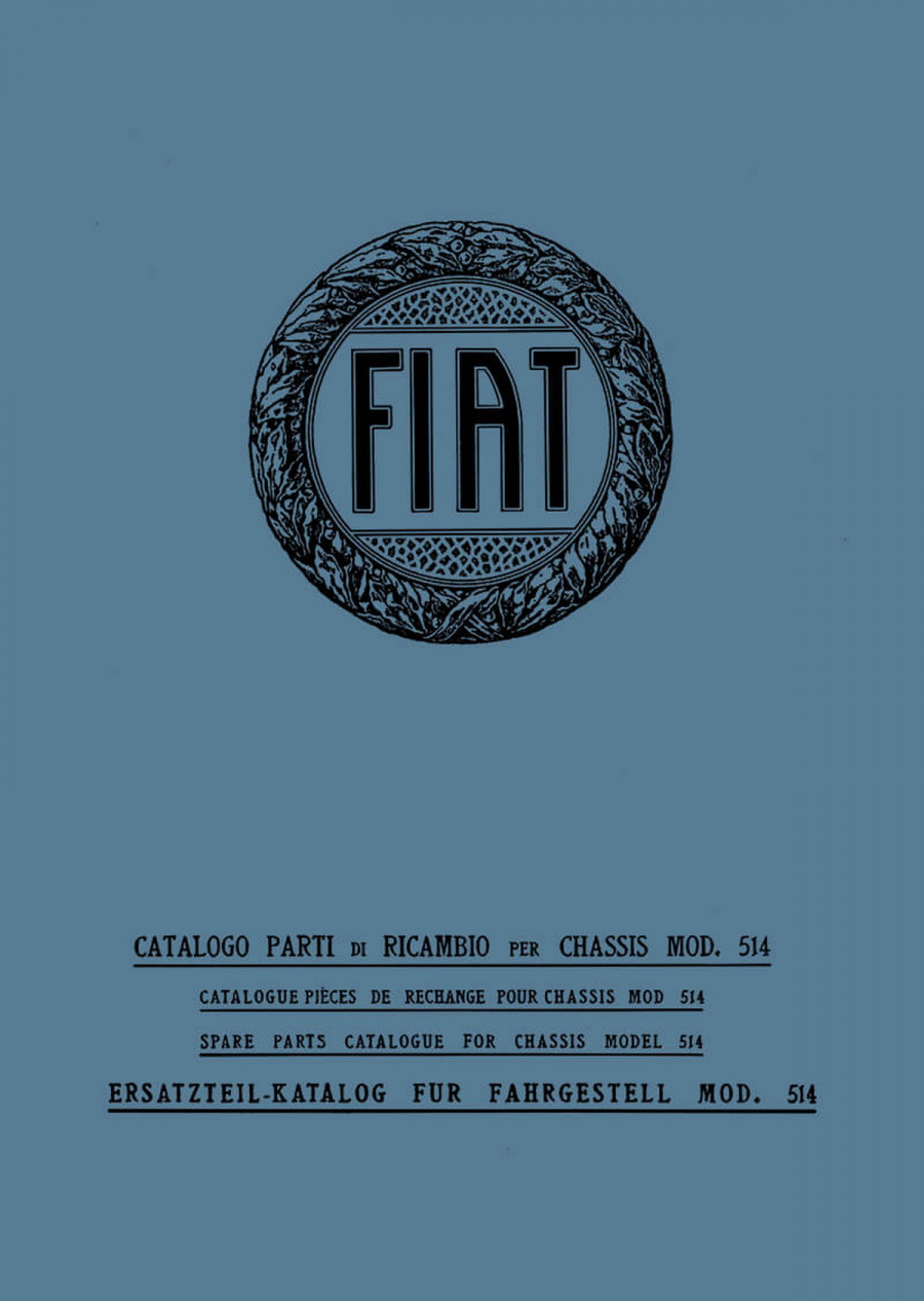 Fiat Modell 514 Ersatzteilkatalog
