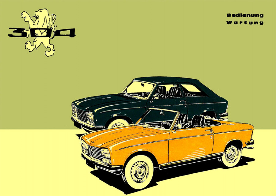Peugeot 304 Cabrio und Coupe Betriebsanleitung