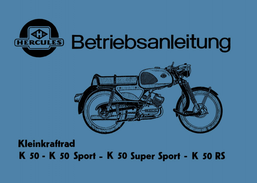 Hercules K50 K50 Sport K50 Super Sport K50RS Betriebsanleitung