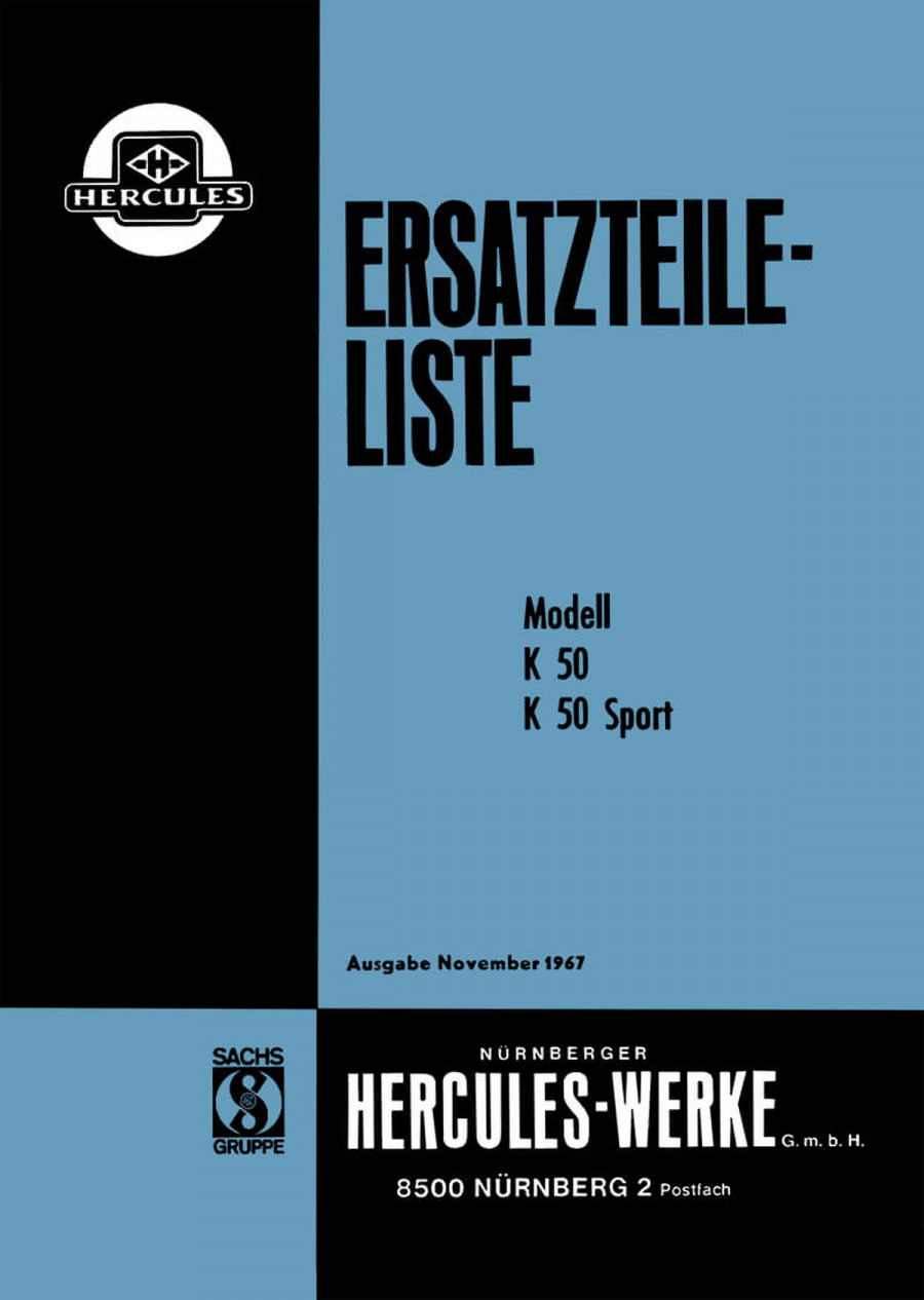 Hercules K50 und K50 Sport Ersatzteilkatalog