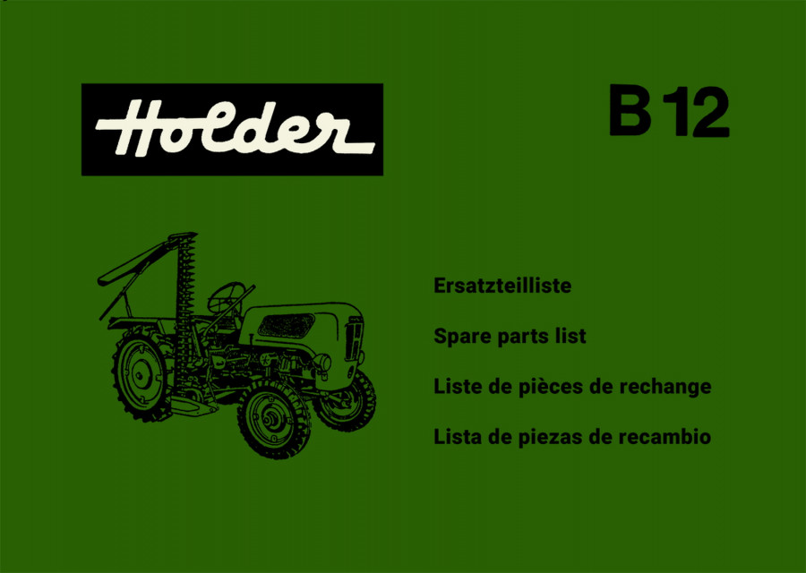Holder B 12 Ersatzteilkatalog