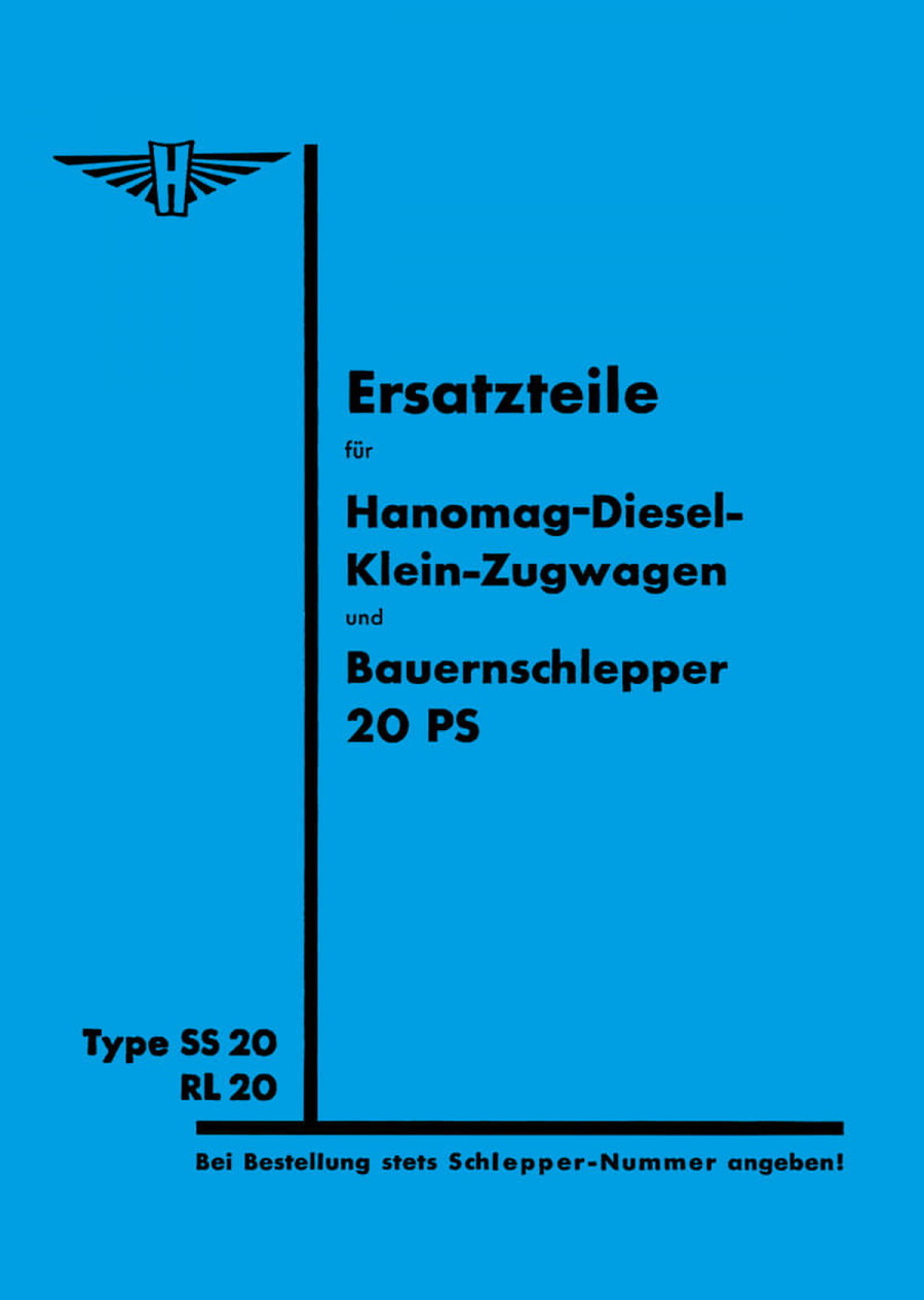 Hanomag SS20 und RL20 Ersatzteilkatalog