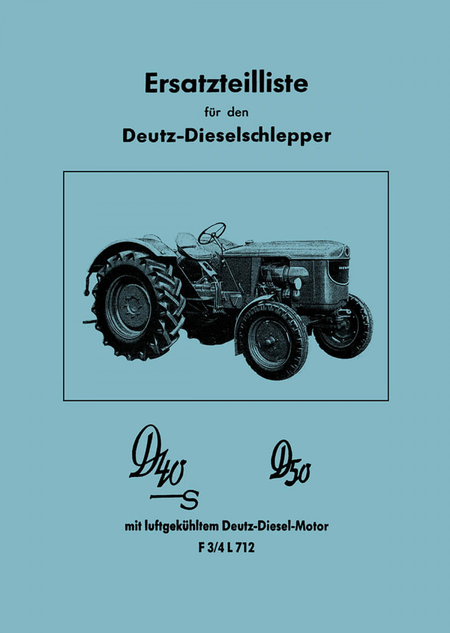 Deutz D40 S und D50 Ersatzteilkatalog