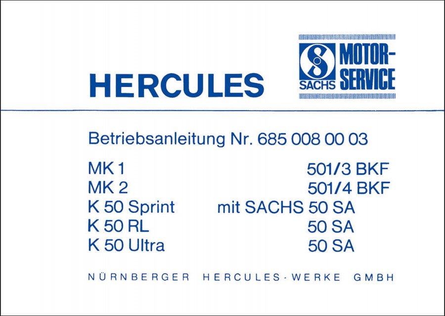 Hercules Betriebsanleitung