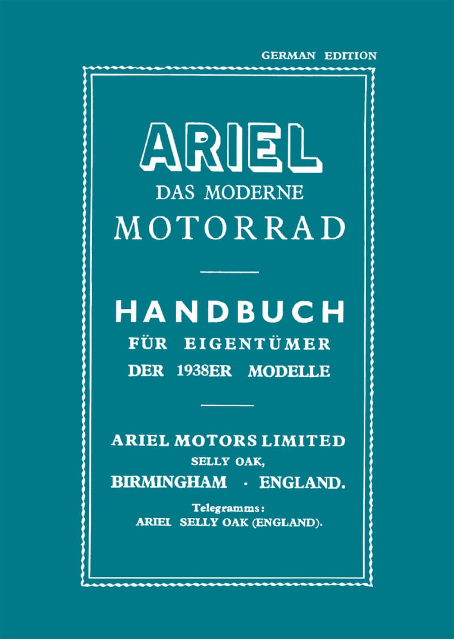Ariel Modelle 1938 Handbuch