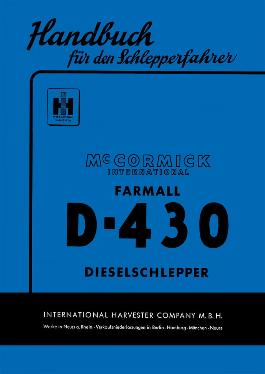 IHC Farmall D-430 Betriebsanleitung