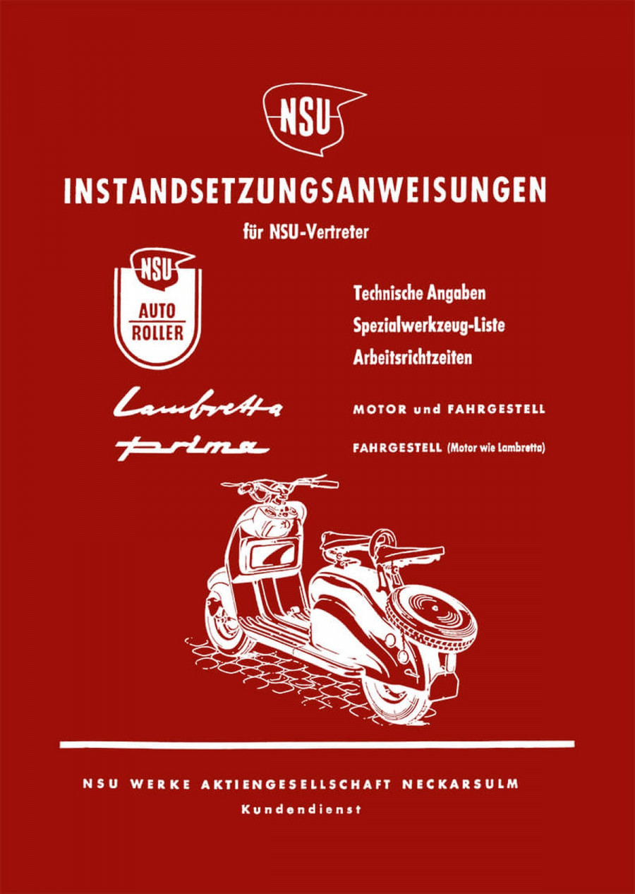 Instandsetzungsanweisungen für NSU Autoroller Lambretta, Prima