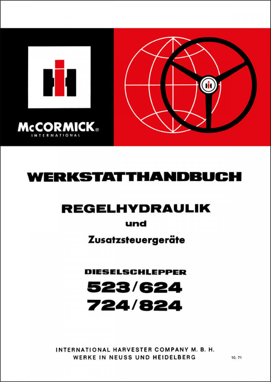 IHC 523 624 724 824 Werkstatthandbuch (nur Regelhydraulik)