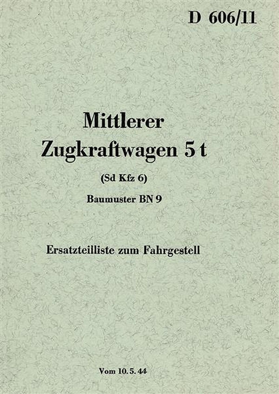 Maybach Mittlerer Zugkraftwagen 5t Ersatzteilkatalog