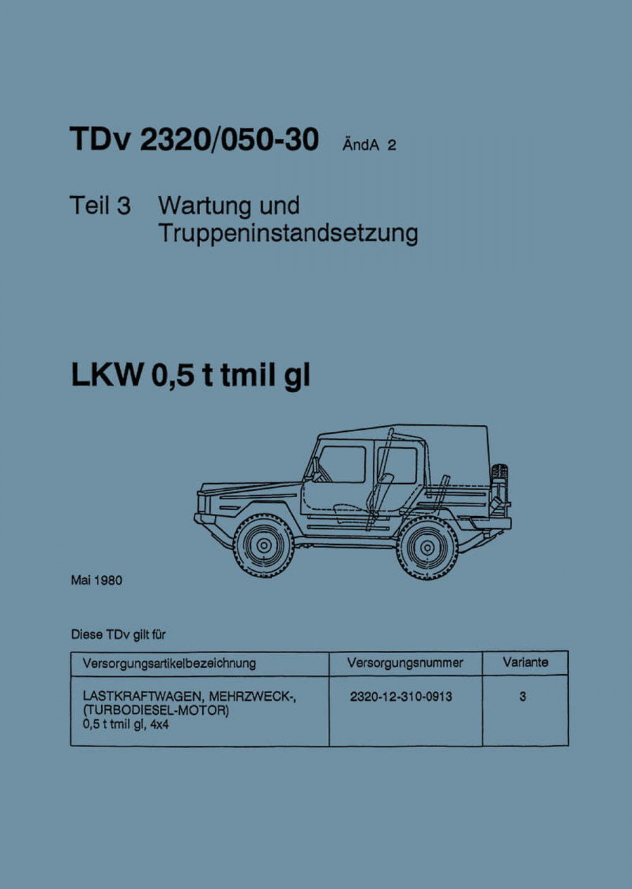 VW Iltis LKW 0,5 t Werkstatthandbuch