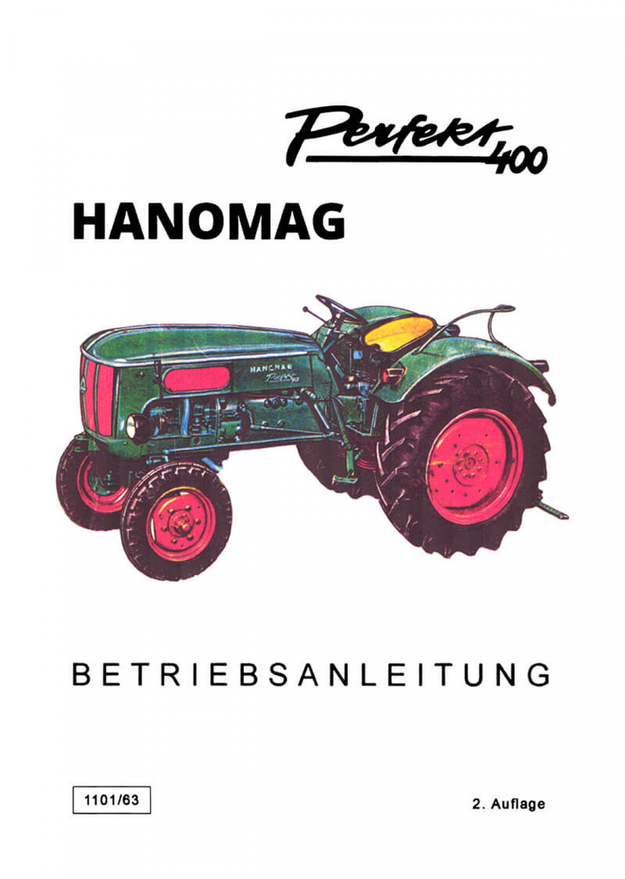 Hanomag Perfekt 400 Betriebsanleitung