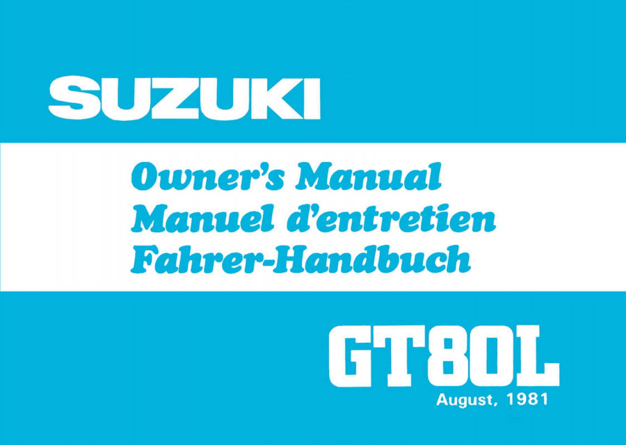Suzuki GT80L Bedienungsanleitung