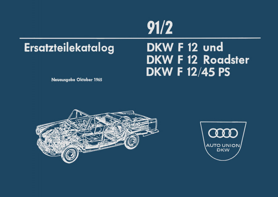DKW F12 und F12 Roadster Ersatzteilkatalog