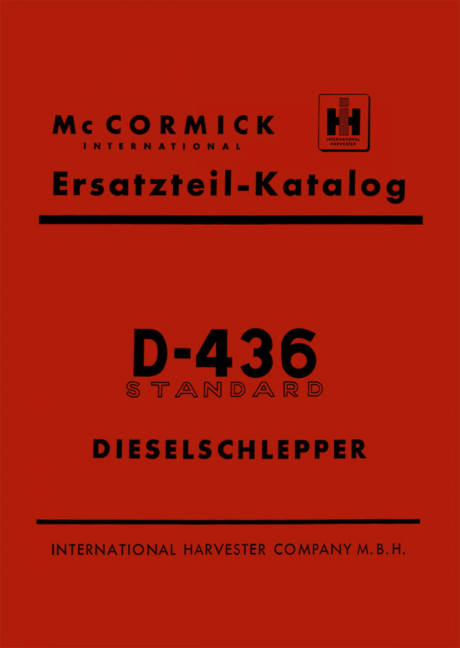 IHC D-436 Standard Ersatzteilkatalog