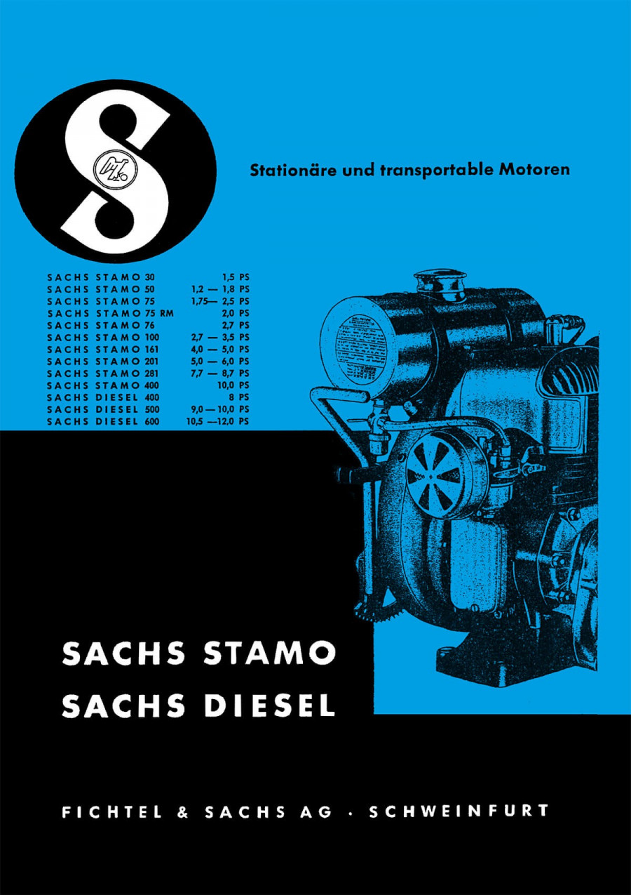 Sachs Stamo und Diesel Stationärmotoren Prospekt
