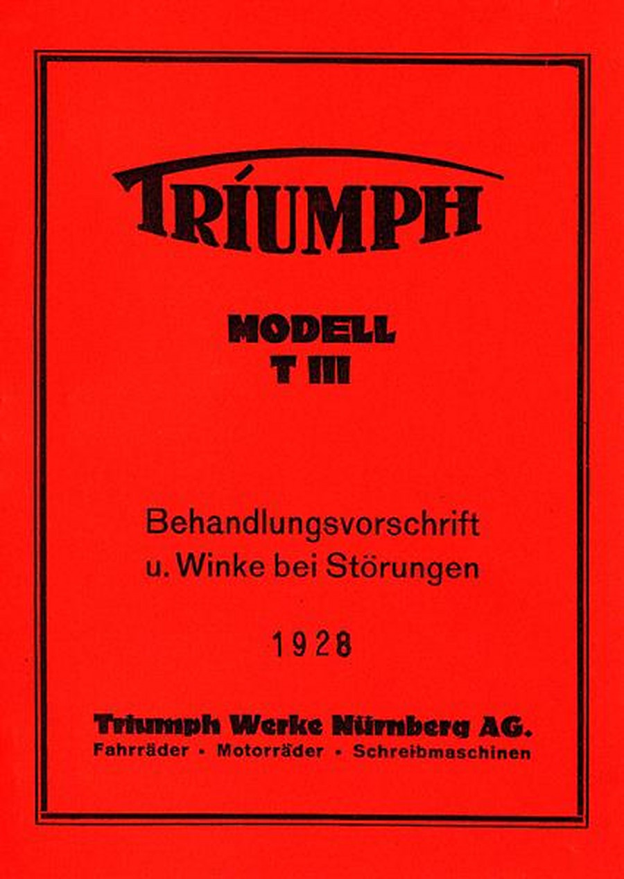 Triumph Modell T III Bedienungsanleitung