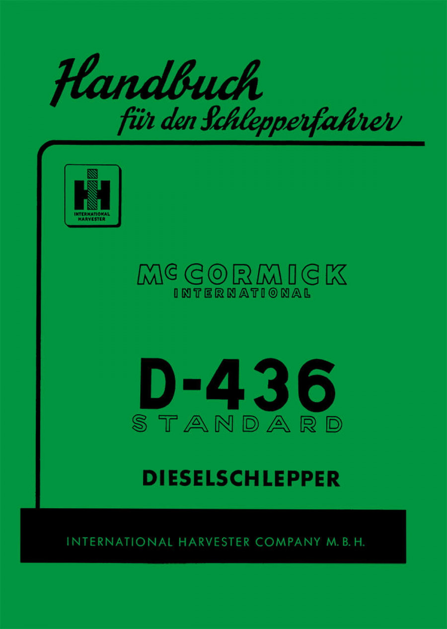 IHC D-436 Standard Betriebsanleitung