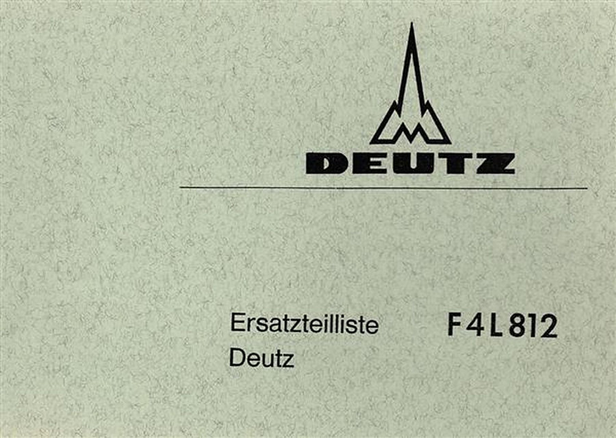 Deutz F4L812 Motor Ersatzteilkatalog