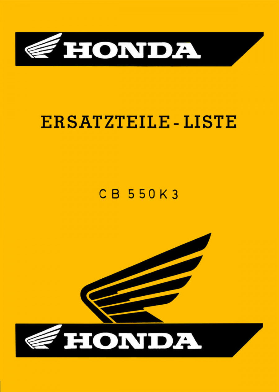Honda CB550K3 Ersatzteilliste