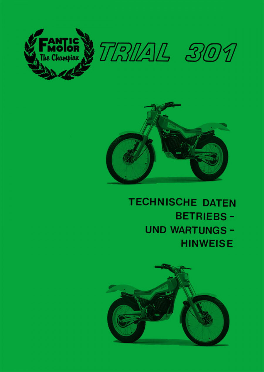Fantic Trial 301 Betriebsanleitung und Wartungshinweise