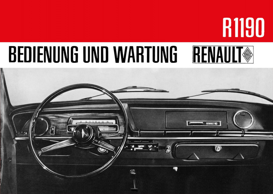 Renault R 10 Modell R1190 Betriebsanleitung