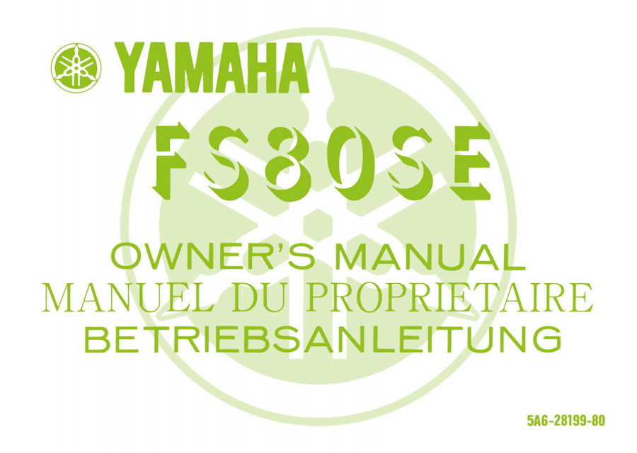 Yamaha FS 80 SE Betriebsanleitung
