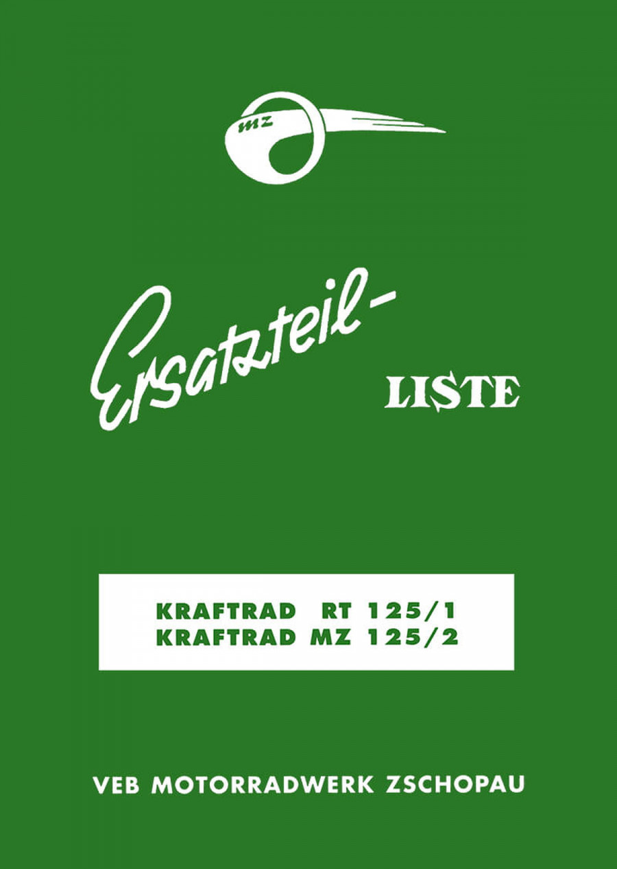 MZ RT125/1 und MZ125/2 Ersatzteilliste
