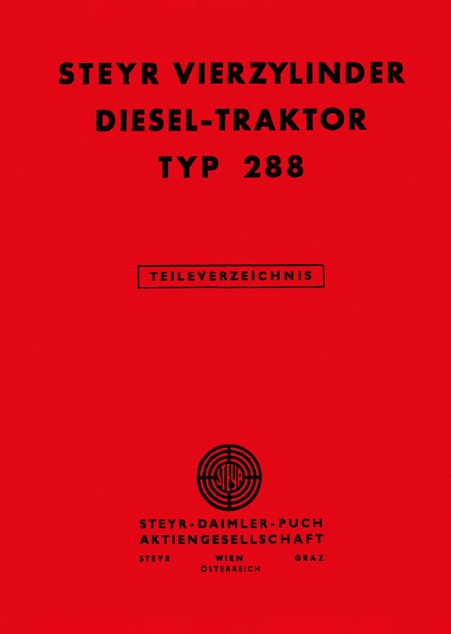 Steyr 288 Traktor Ersatzteilkatalog