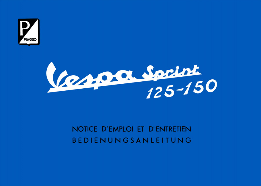 Vespa 125-150 Sprint Betriebsanleitung