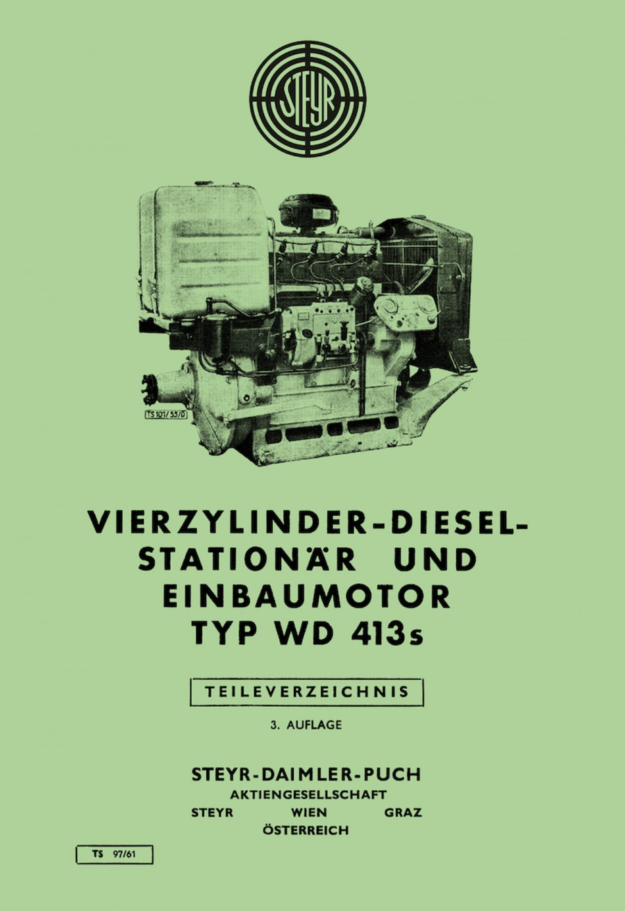 Steyr WD413s Stationärmotor Ersatzteilkatalog