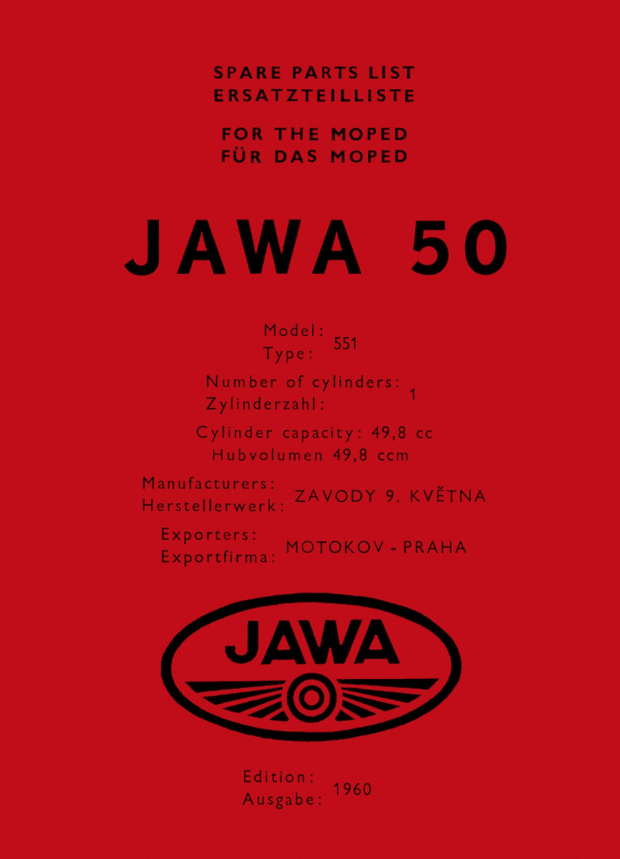 Jawa Typ 551 Ersatzteilkatalog