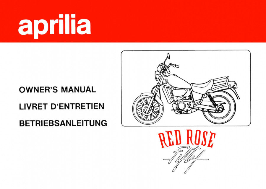 Aprilia Red Rose Fifty Betriebsanleitung