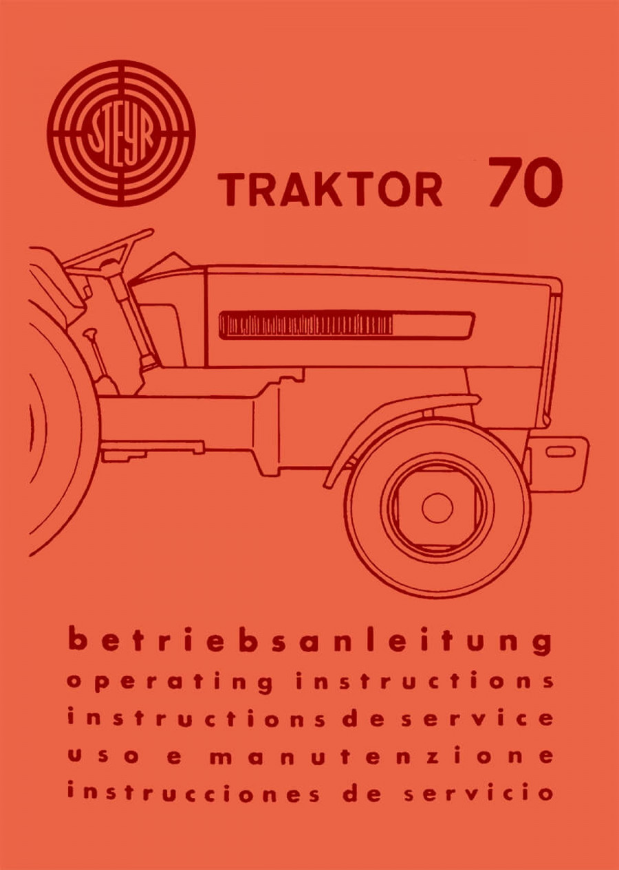 Steyr 70 Traktor Betriebsanleitung