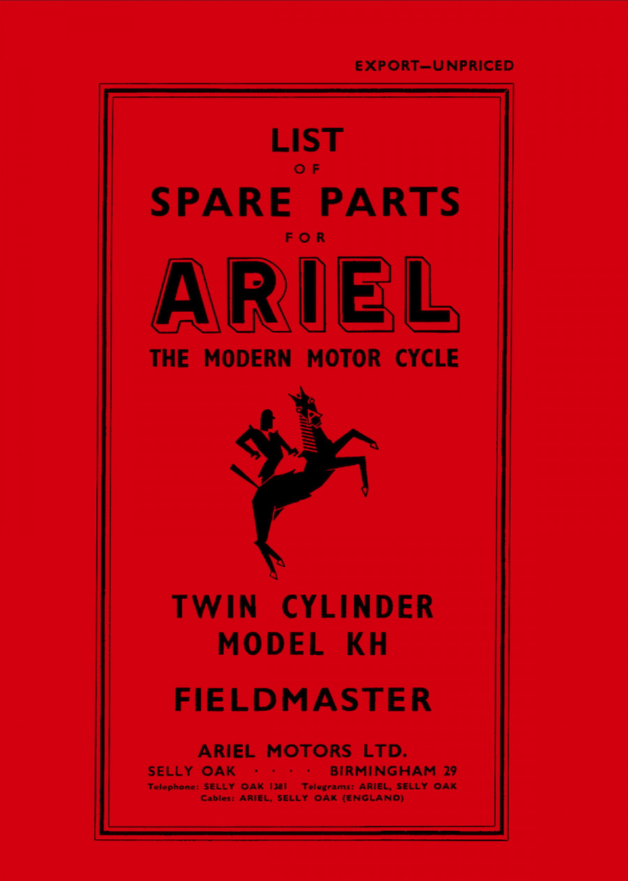 Ariel 500 Twin Cylinder Model KH Fieldmaster Spare Parts
