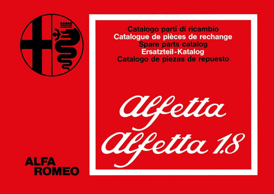 Alfa Romeo Alfetta und Alfetta 1,8, Ersatzteil-Katalog