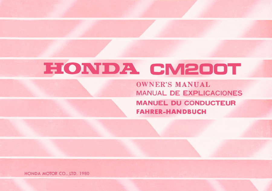 Honda CM200T Fahrerhandbuch