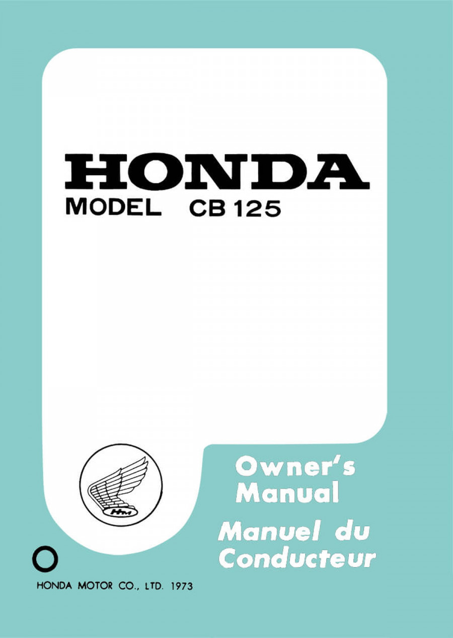 Honda CB125 Owners Manual