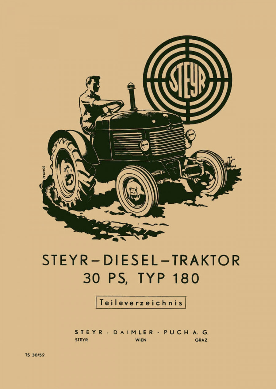 Steyr 180 - 30 PS Traktor Ersatzteilkatalog