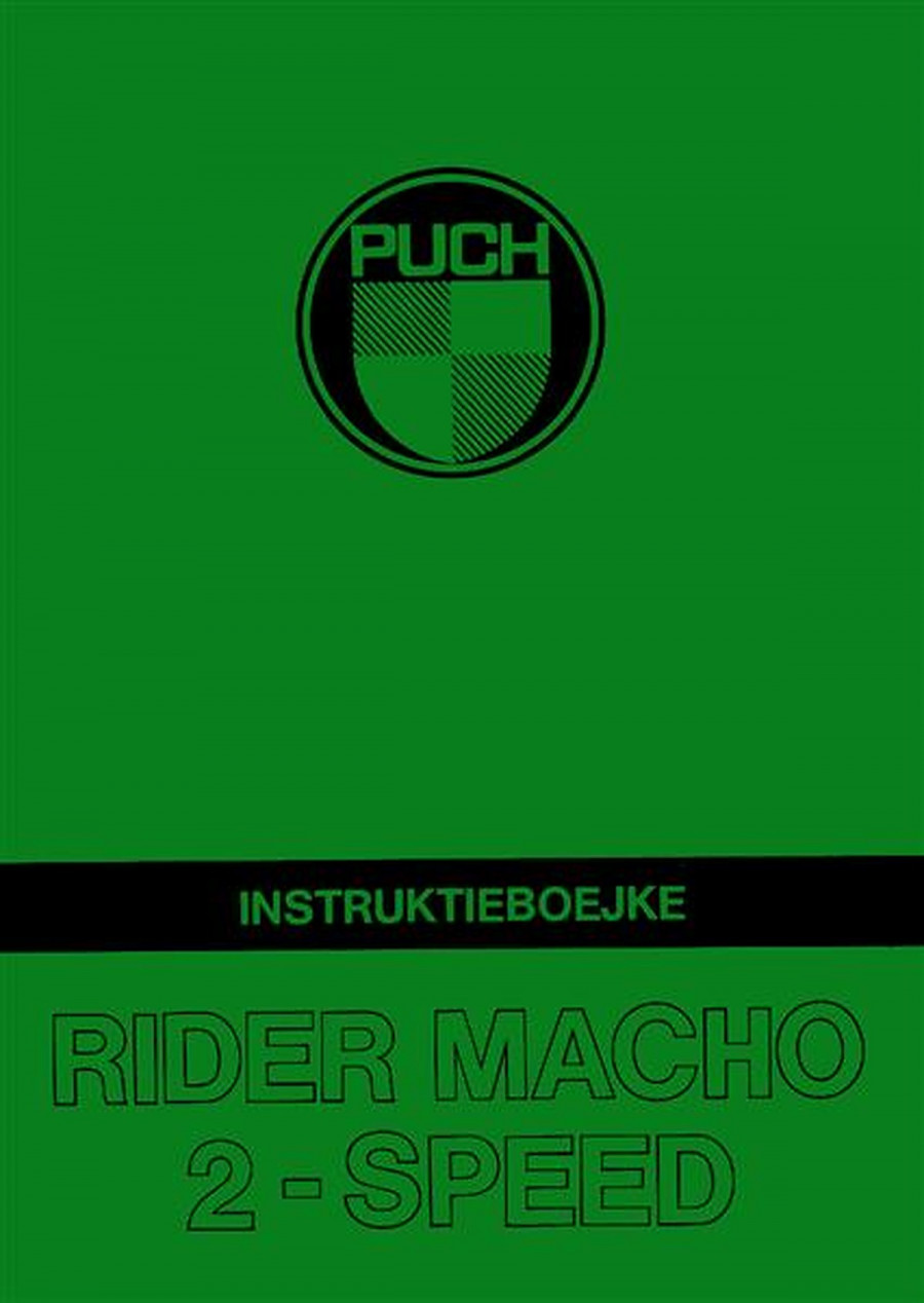 Puch Moped Rider Macho 2-Speed Instruktieboejke