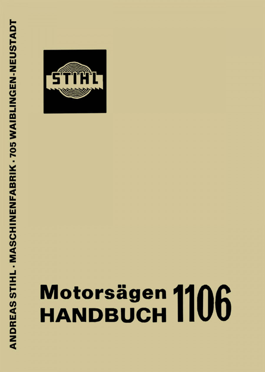 Stihl 1106 Motorsäge Handbuch