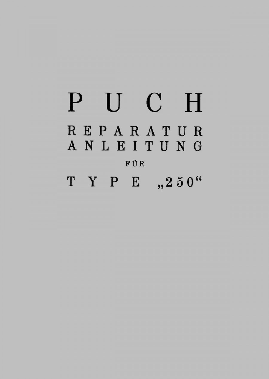 Puch 250 Reparaturanleitung