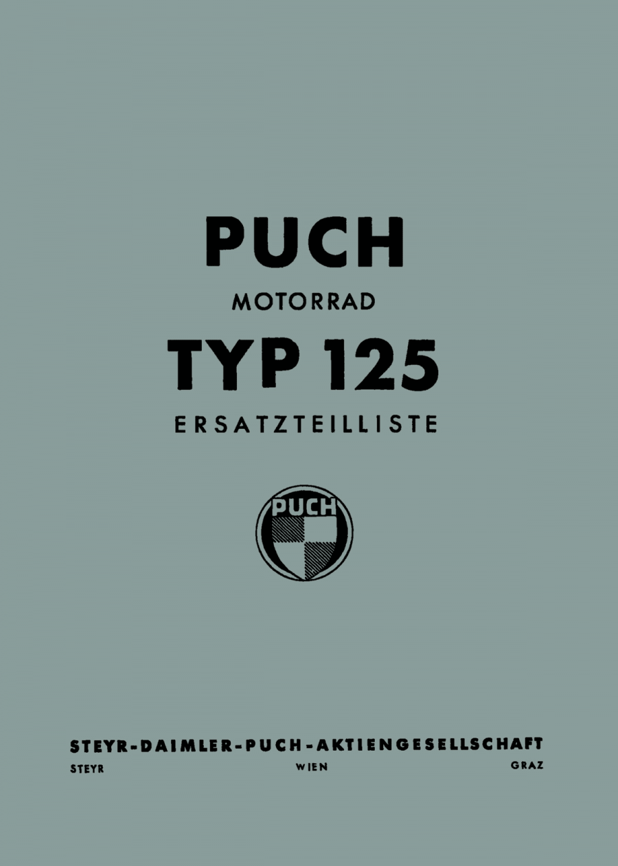 Puch 125 T, TT, TS Ersatzteilkatalog