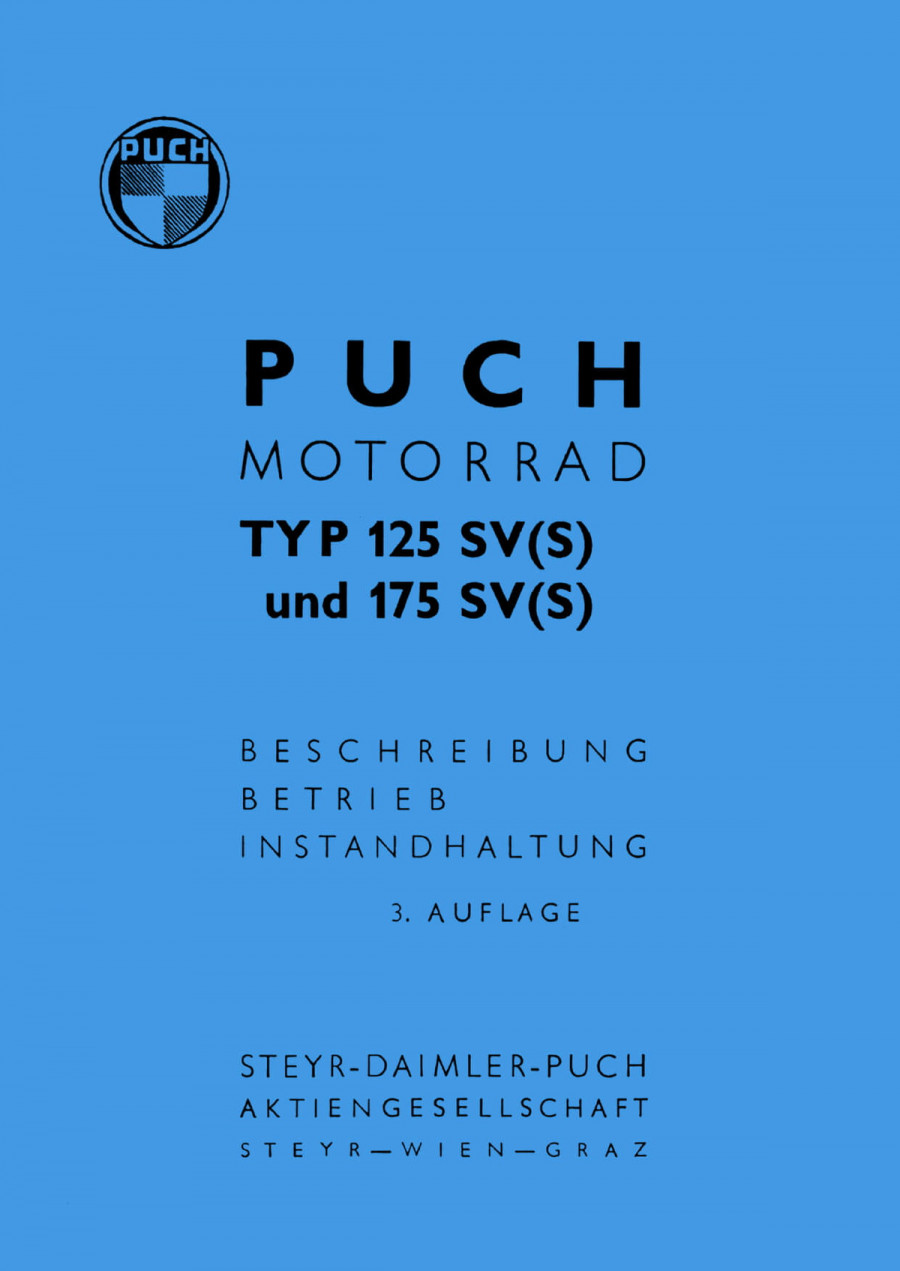 Puch 125 SV und 175 SV Betriebsanleitung