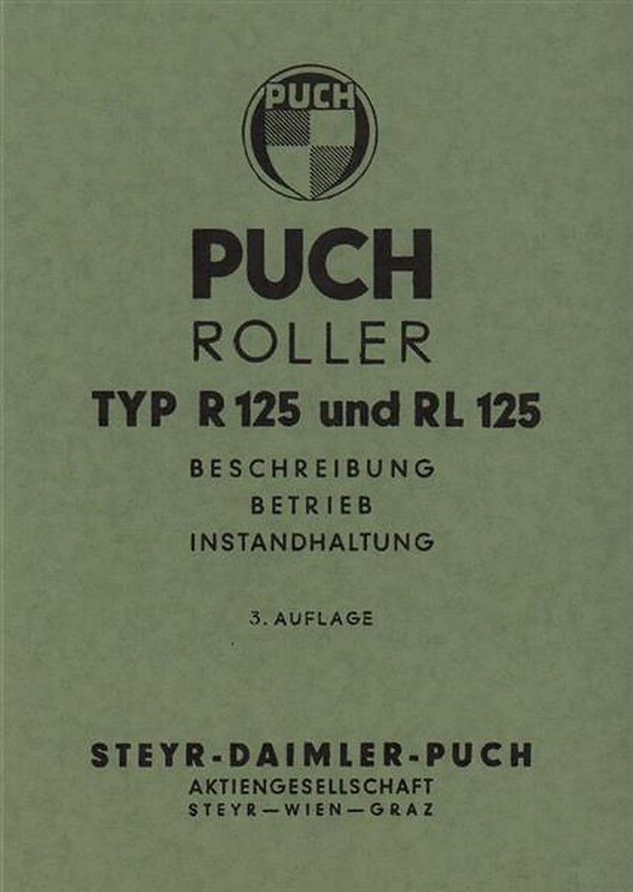 Puch R 125, RL 125, Betriebsanleitung