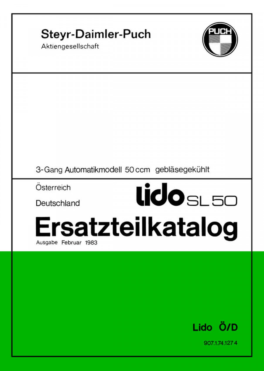 Puch Lido SL 50, Ersatzteilkatalog